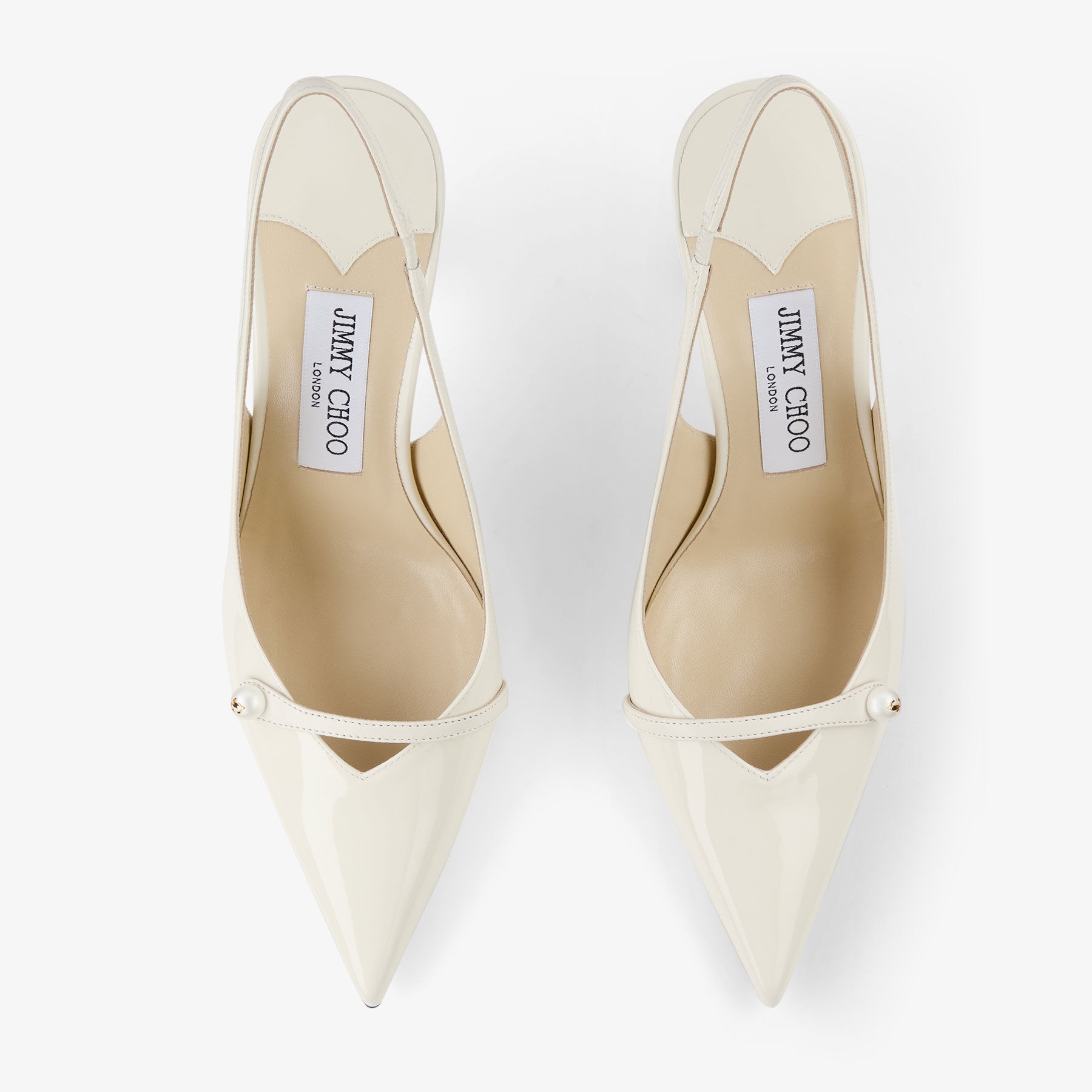 Amita 85
Latte Patent Leather Slingbacks - 4