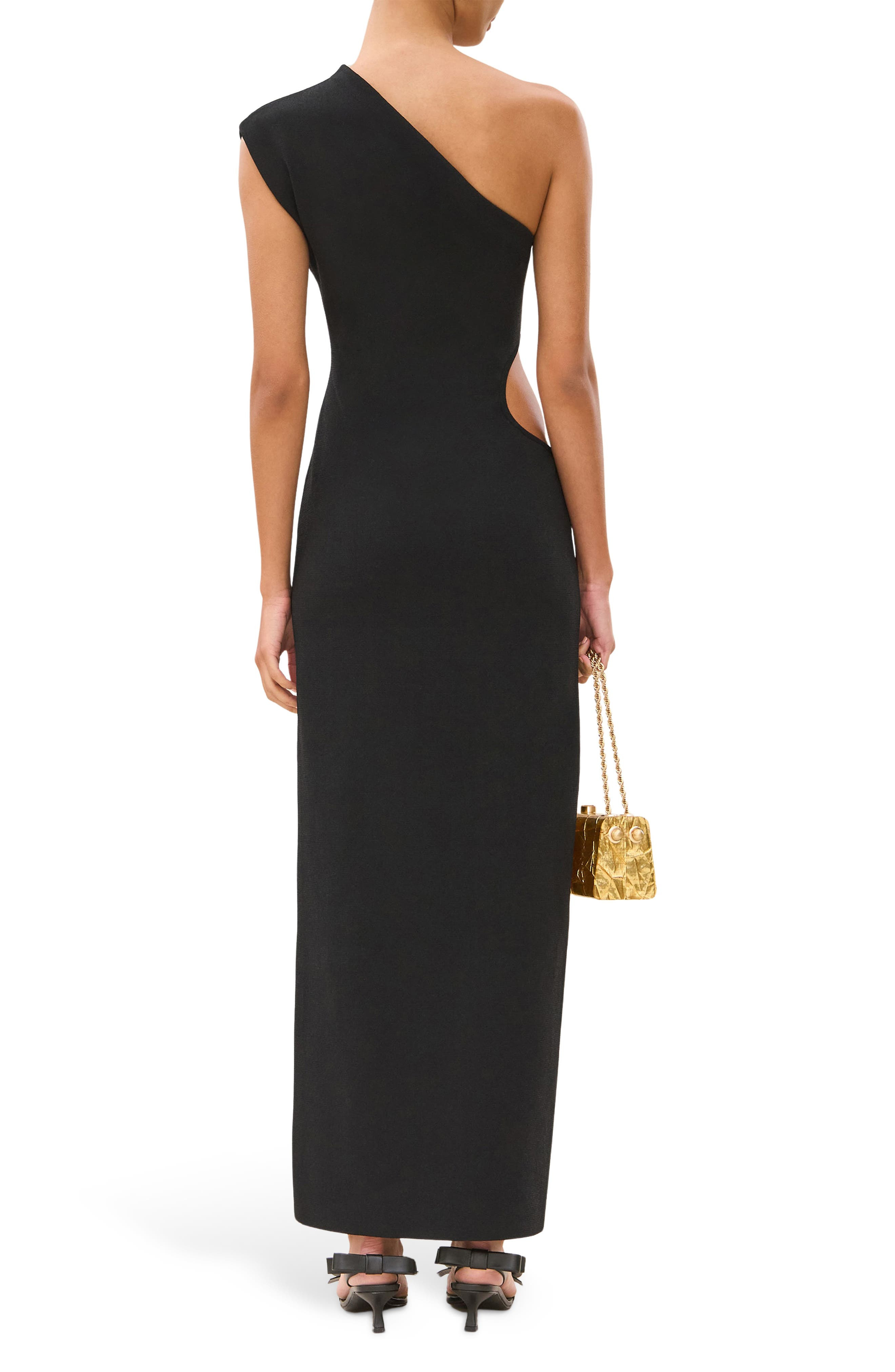 Cult Gaia Linnea Cutout One-Shoulder Knit Maxi Dress in Black at Nordstrom - 2
