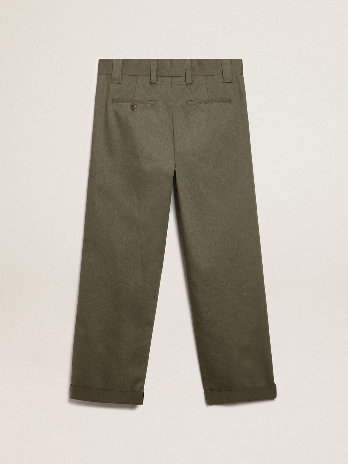 Military-green Golden Collection chinos - 5