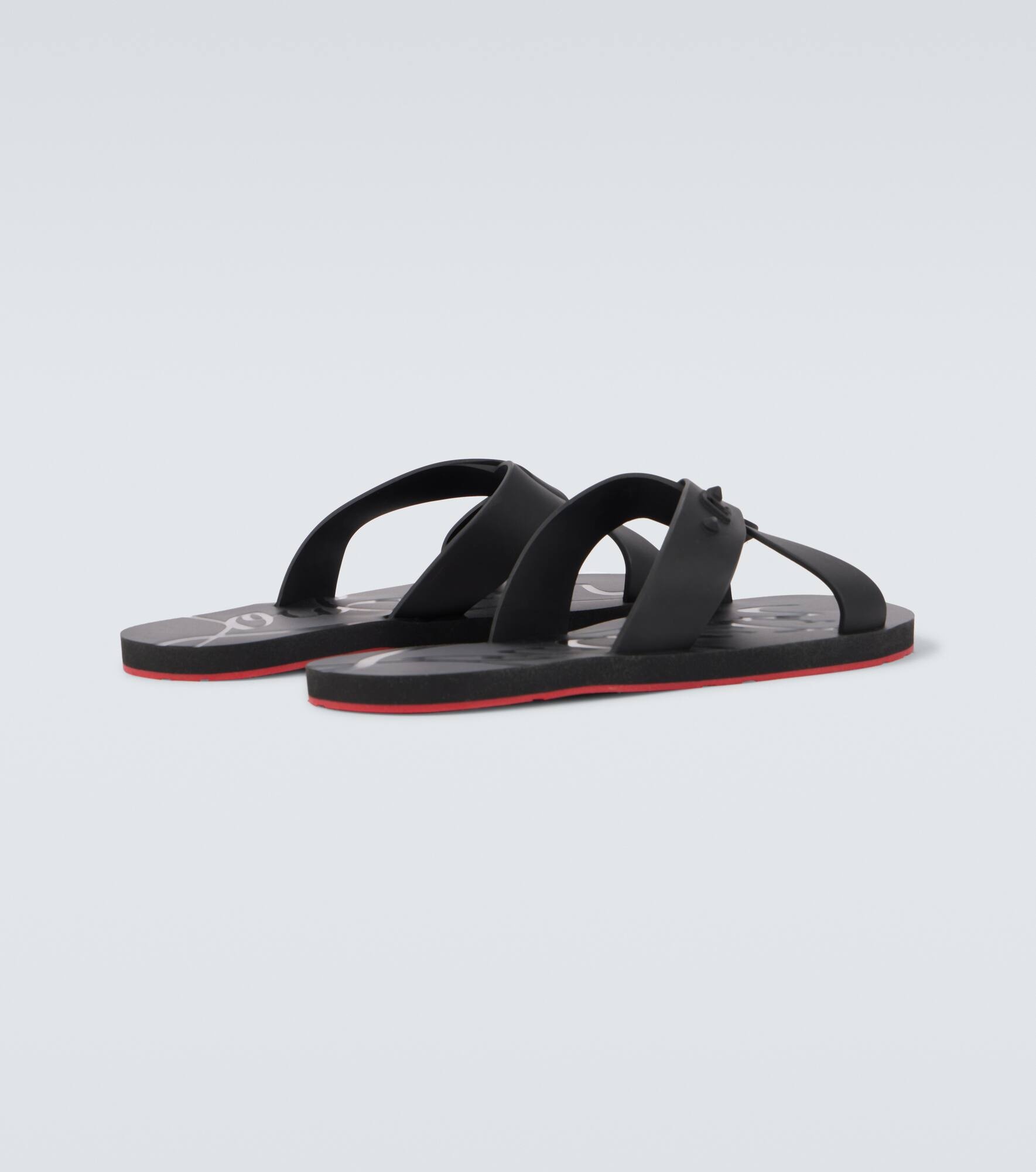 Loubi Cross rubber slides - 6