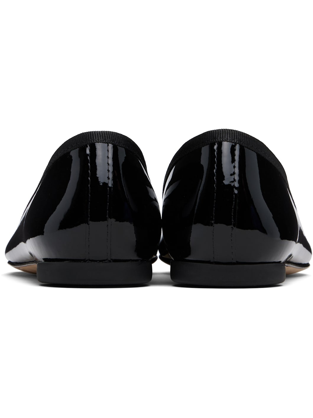 Black Brigitte Pointy Toe Ballerina Flats - 2