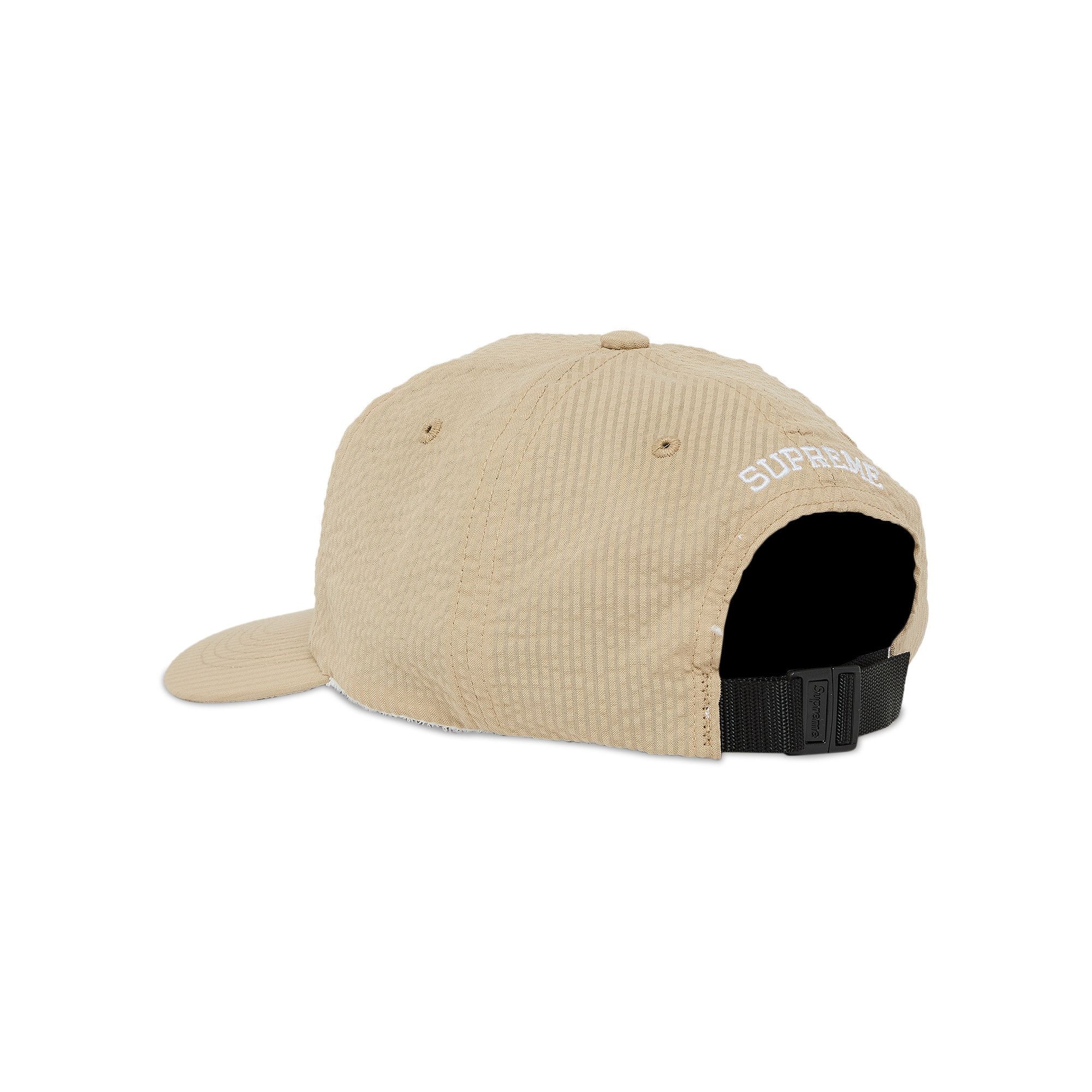 Supreme Seersucker S Logo 6-Panel 'Tan' - 3