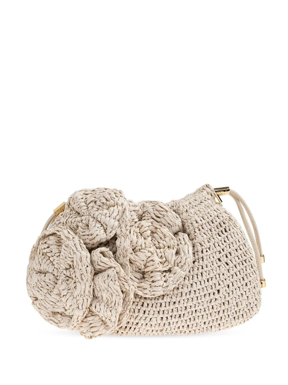 Lali rose-detail crochet clutch - 1