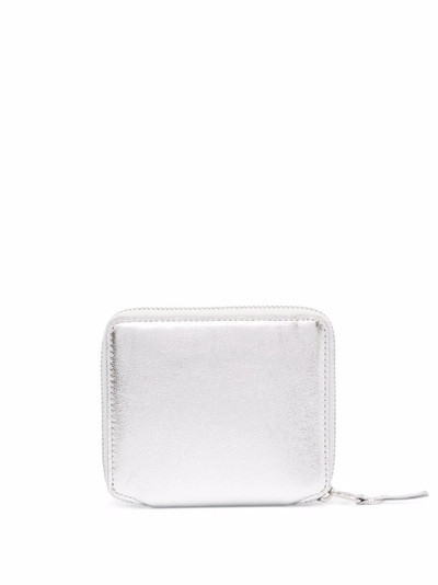 Comme Des Garçons metallic-effect zip-around leather wallet outlook