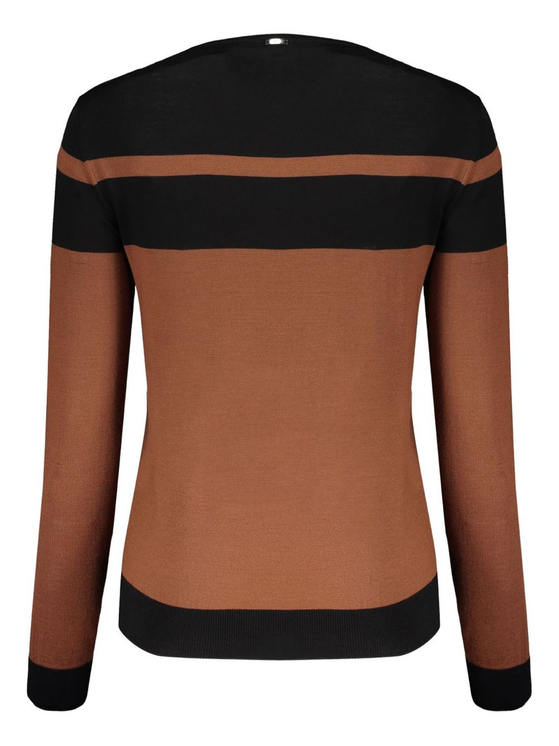 Herno striped logo-embroidered sweater outlook