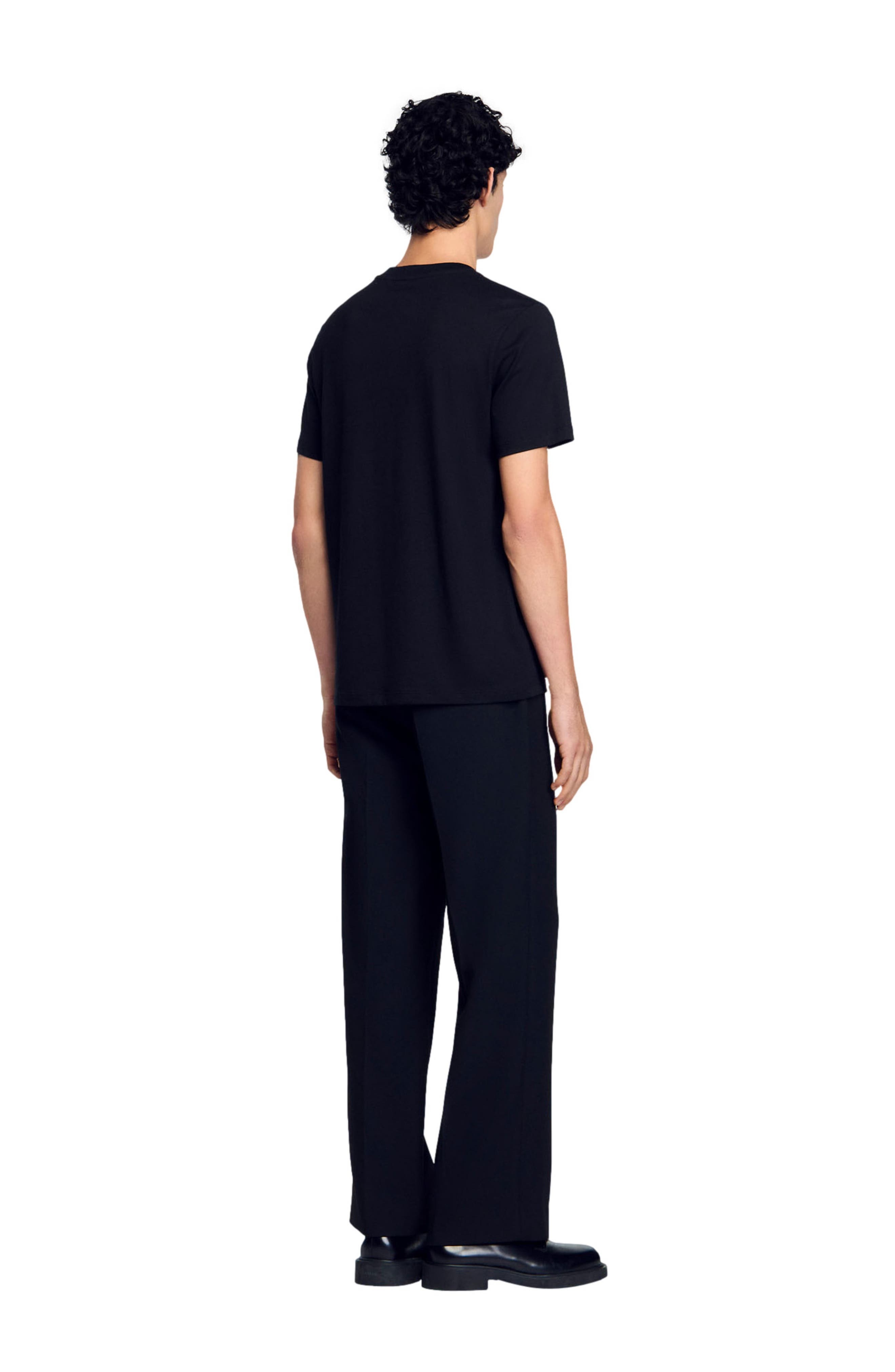 SANDRO Cross T-shirt in Black at Nordstrom - 2