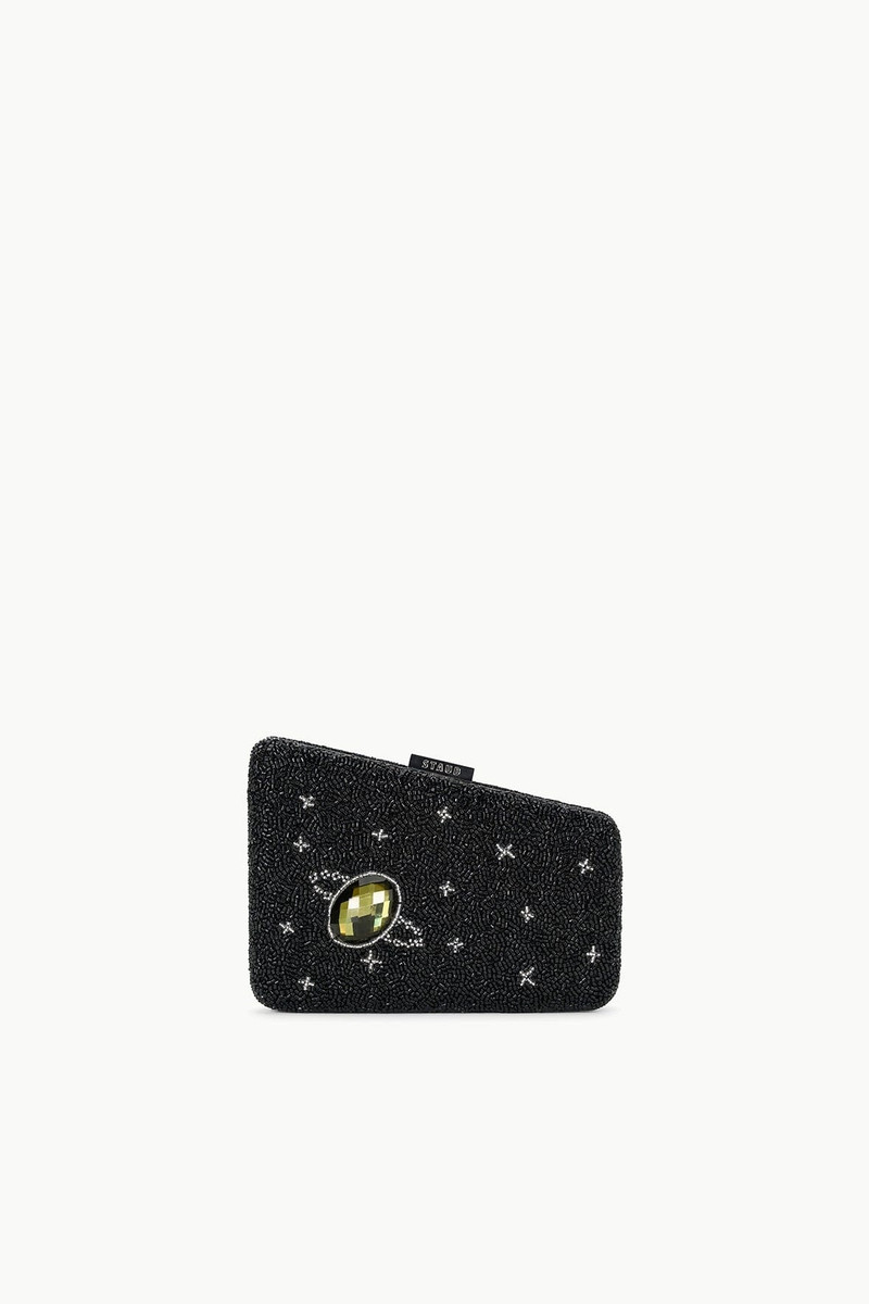STAUD CARMELLA BEADED CLUTCH BLACK CELESTIAL 3
