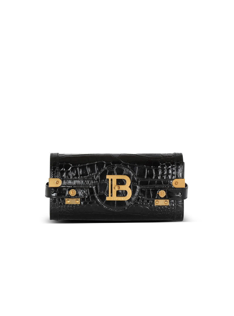 B-Buzz 23 clutch in crocodile-print leather 1