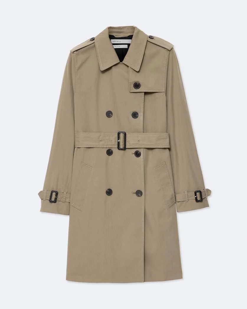 LEONARD DOUBLE-BREASTED COTTON TRENCH COAT - 1