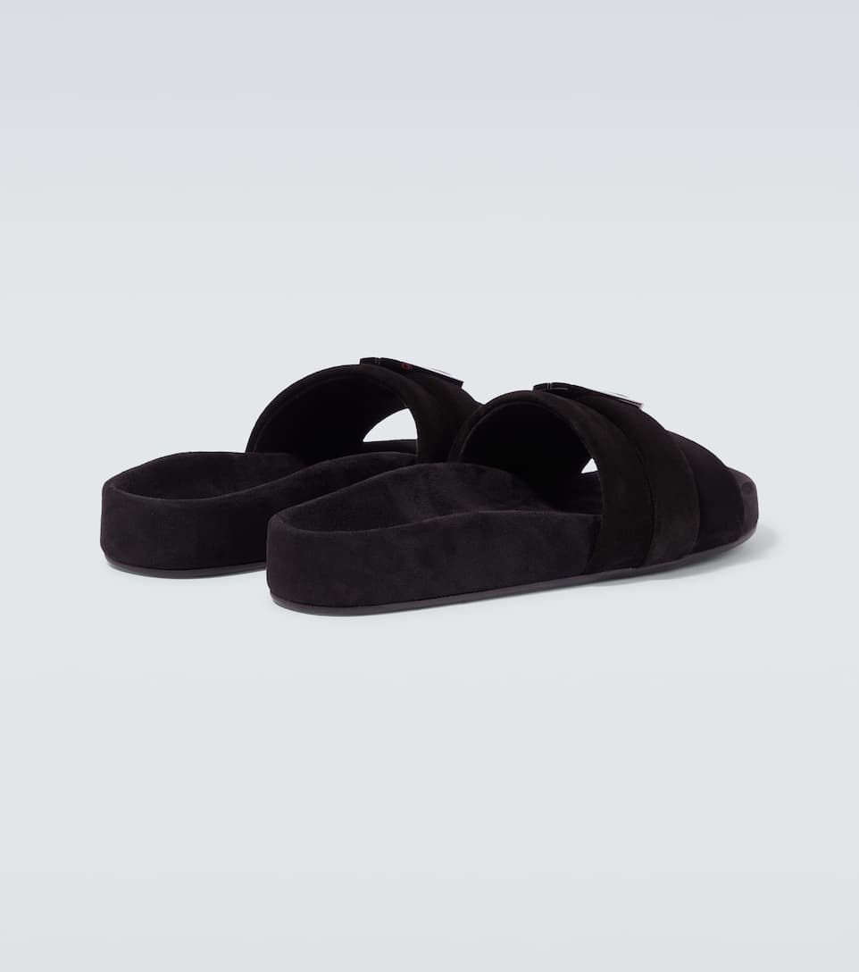 Christian Louboutin Varsimule Bizz logo suede slides