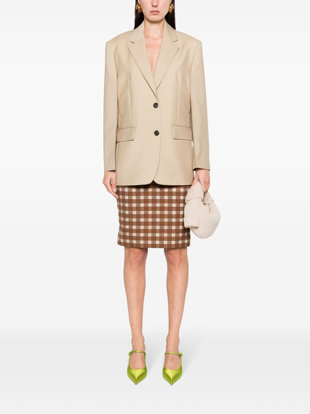 logo-triangle single-breasted blazer - 2