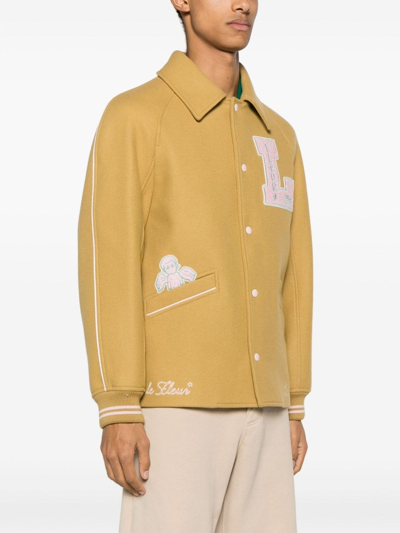 x Le Fleur logo-patches varsity jacket 4
