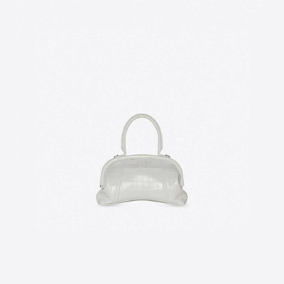 BALENCIAGA Women's Editor Small Bag Crocodile Embossed in White outlook