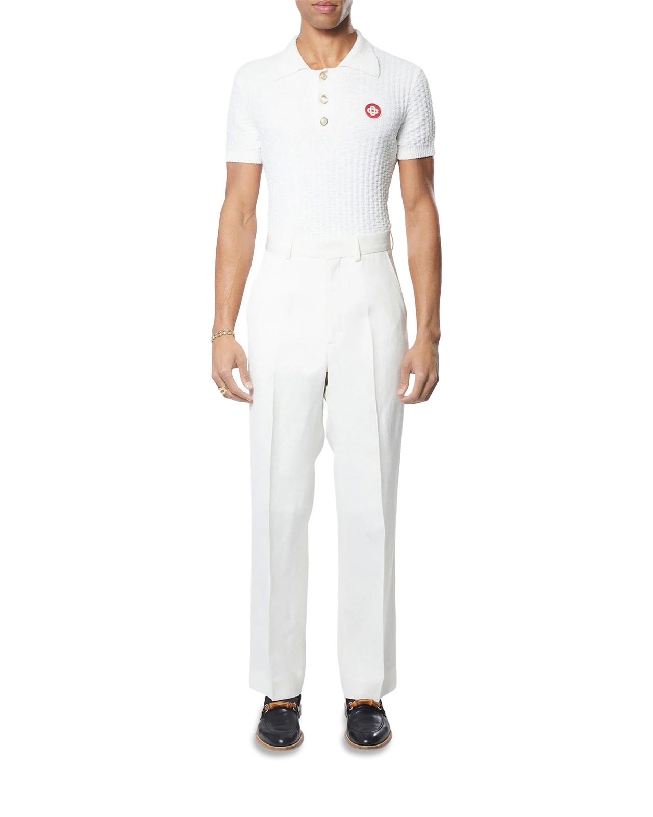 Off-White Silk Suiting Wide Leg Trousers - 2