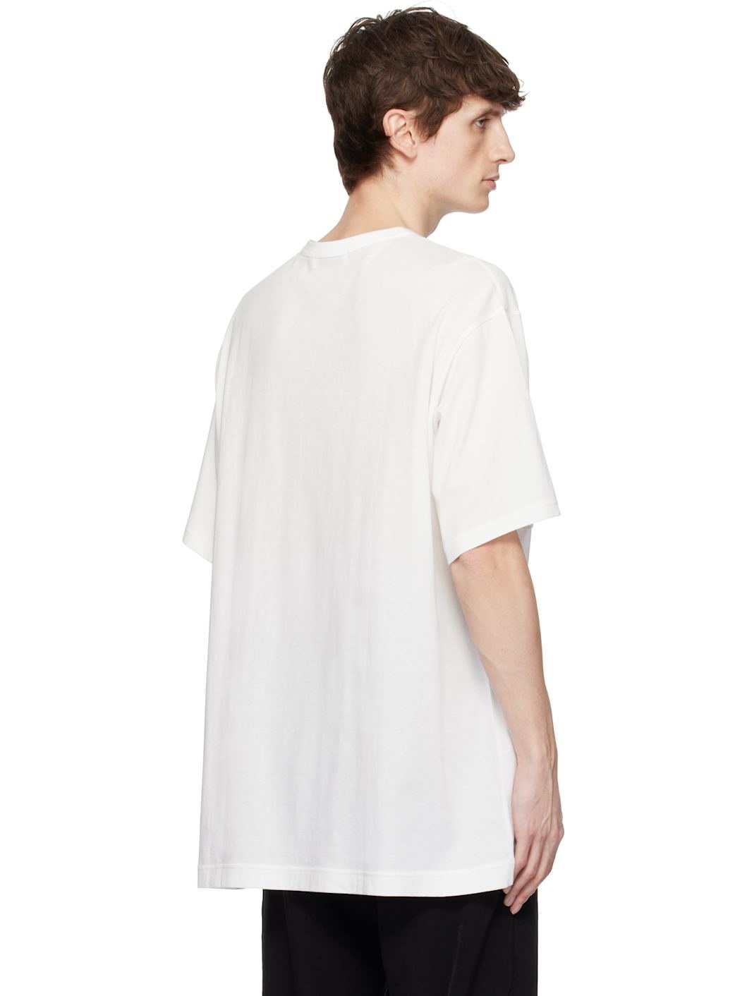 White Ultima Jersey Round Neck T-shirt - 3