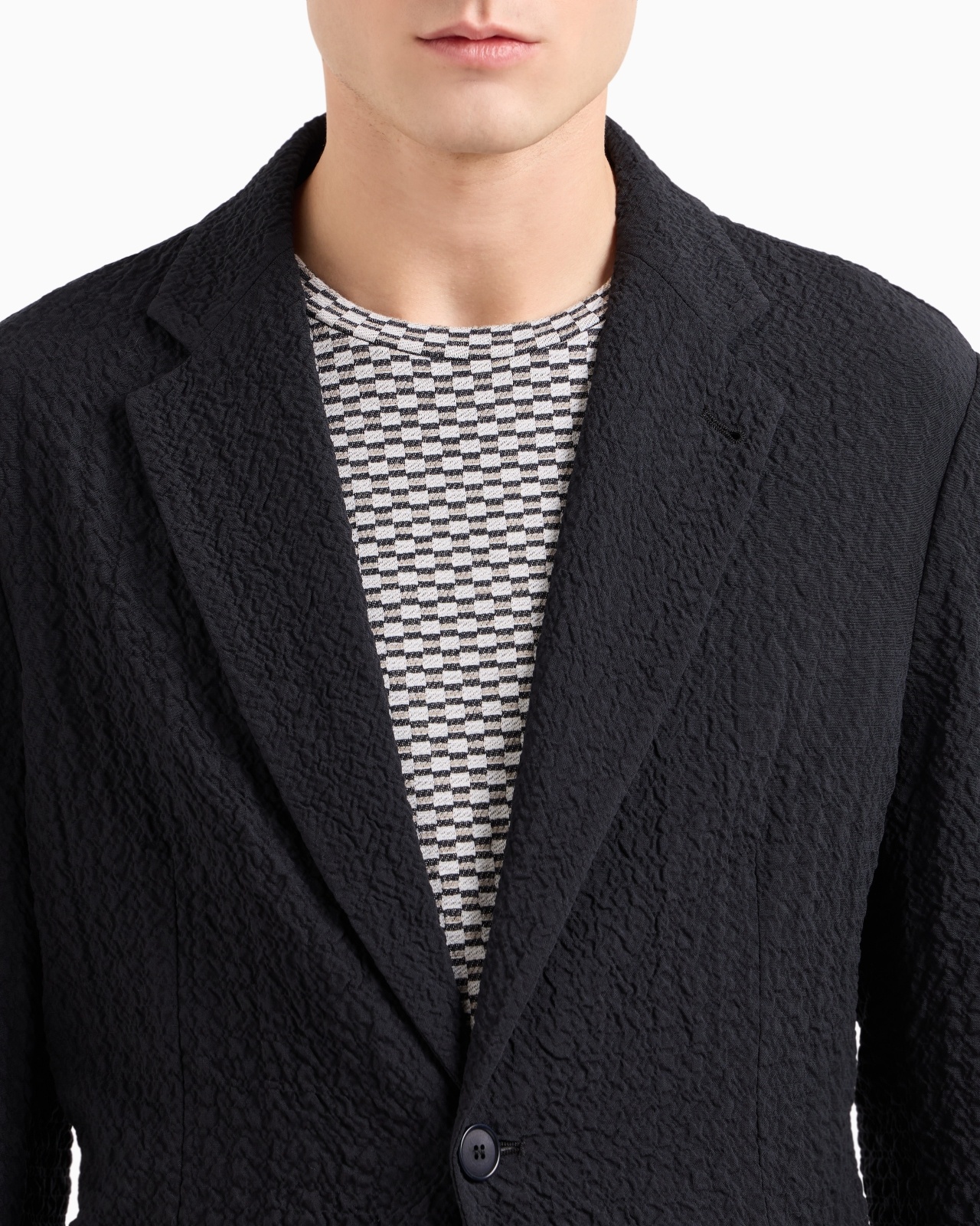 STRETCH VIRGIN WOOL SINGLE-BREASTED, JACKET - 5