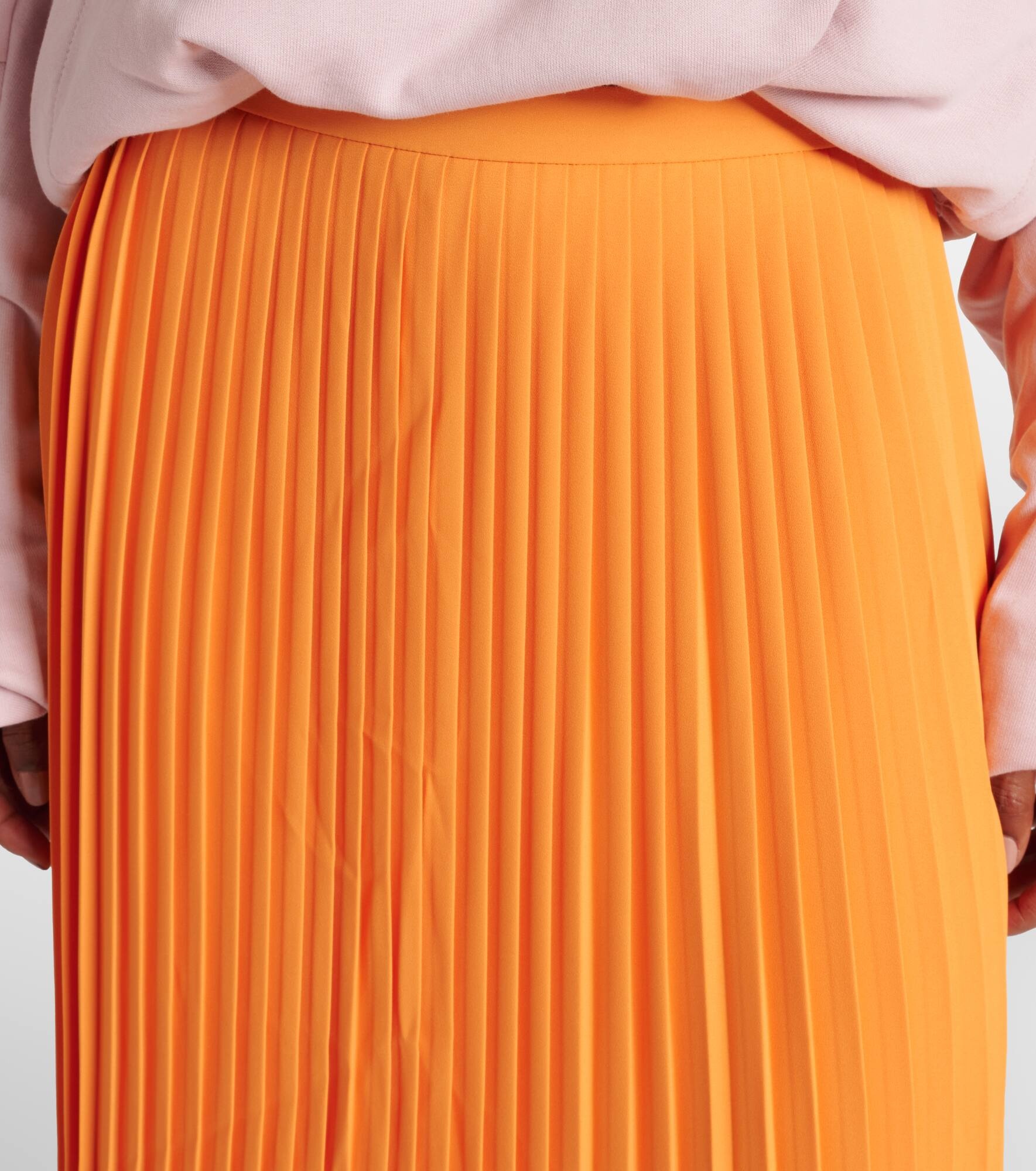 Colorblocked pleated midi skirt - 4