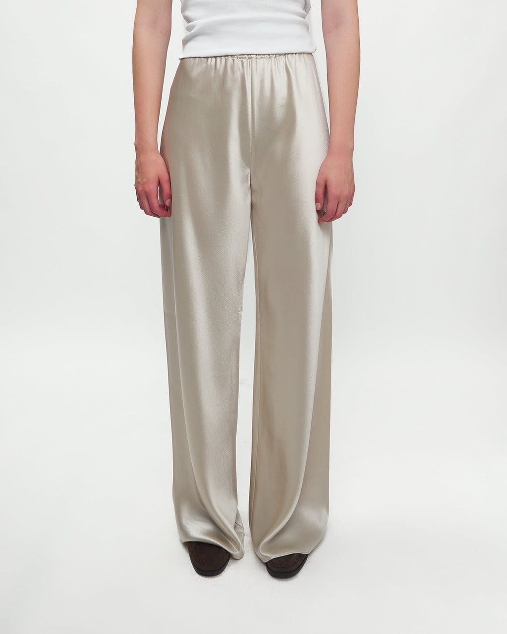 Trousers Bias Satin Pants Pearl - 2
