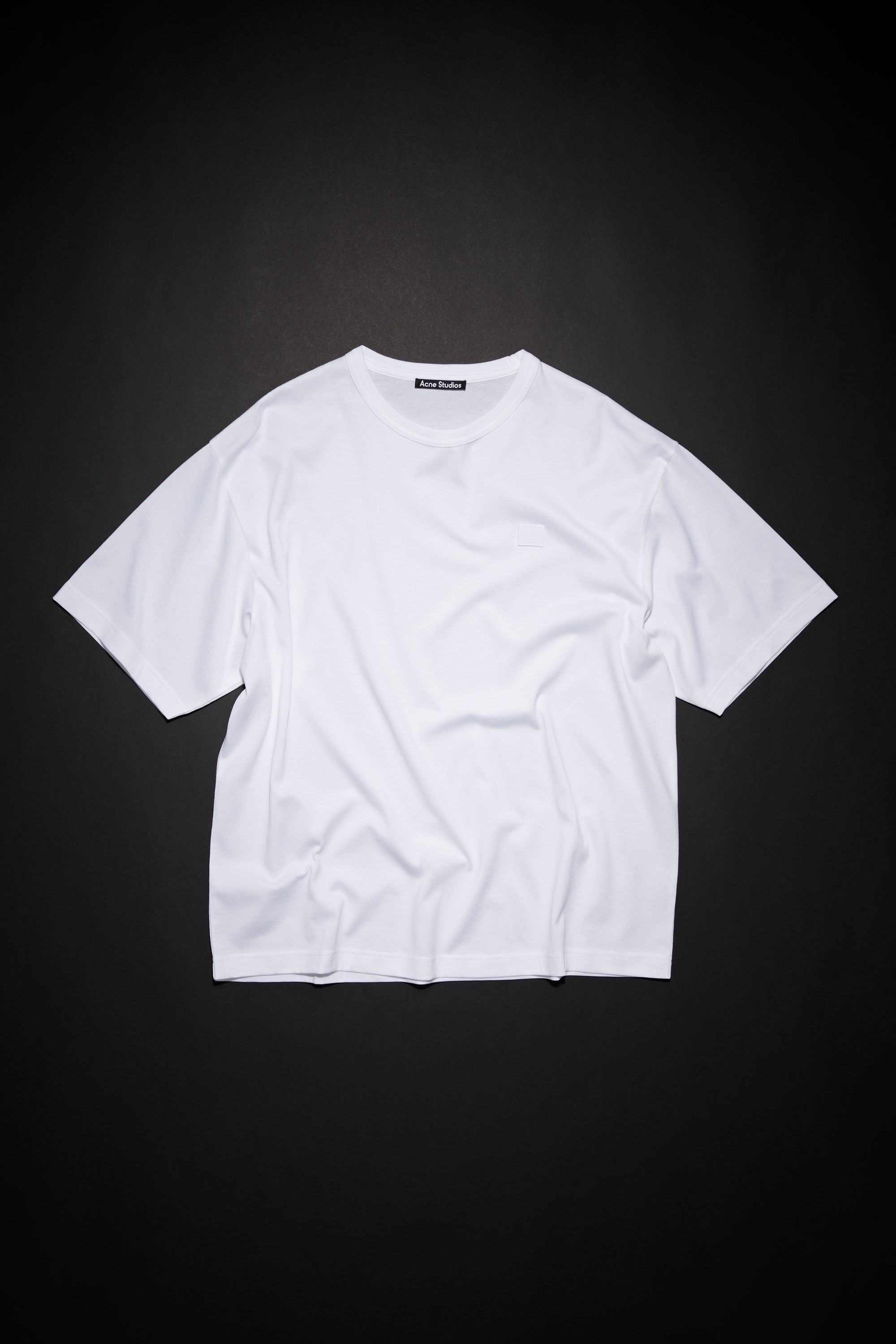 Crew neck t-shirt- Relaxed fit - Optic White - 1