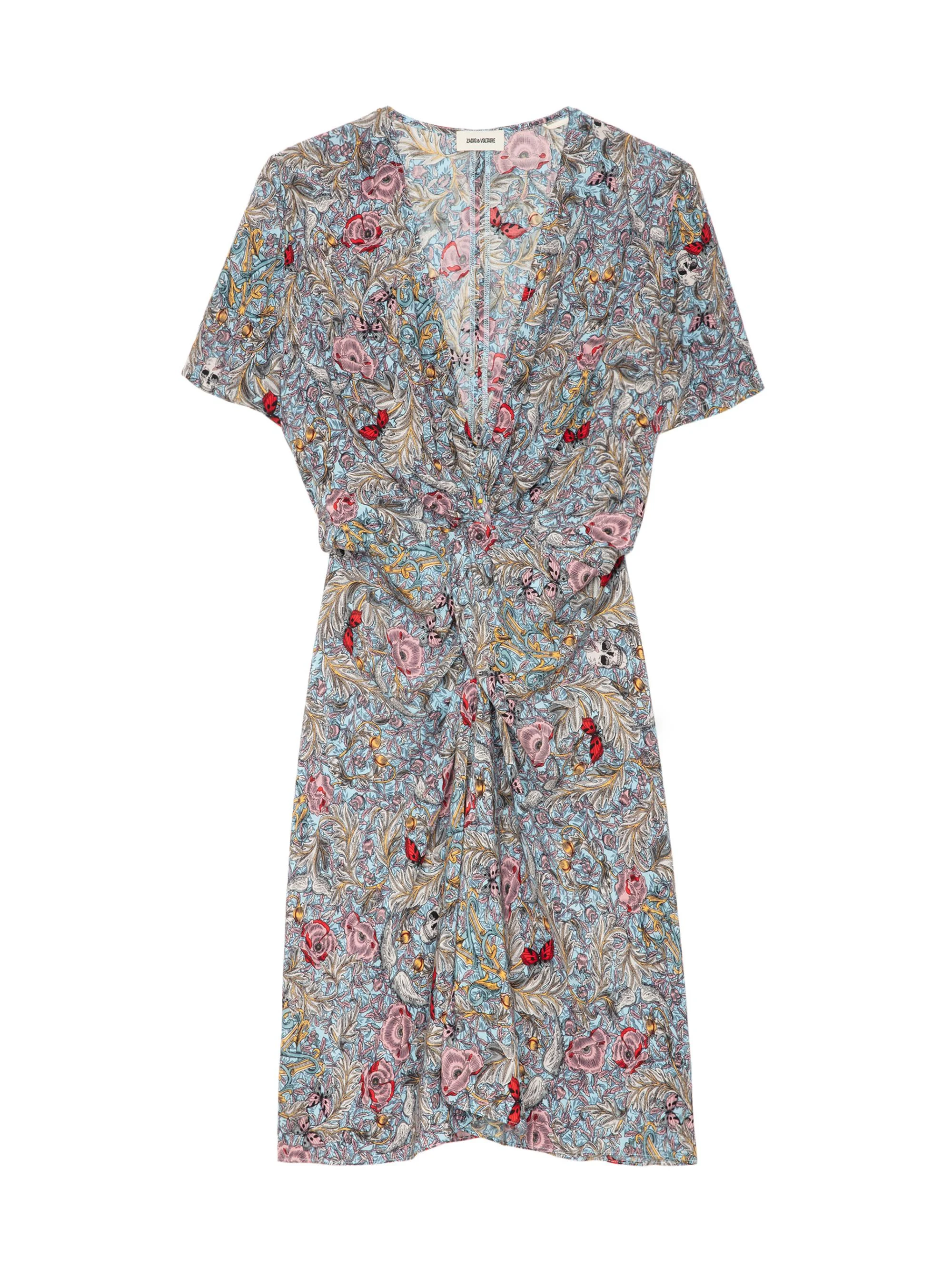 Women's Rozom British Flowers Minidress - Mist - 1