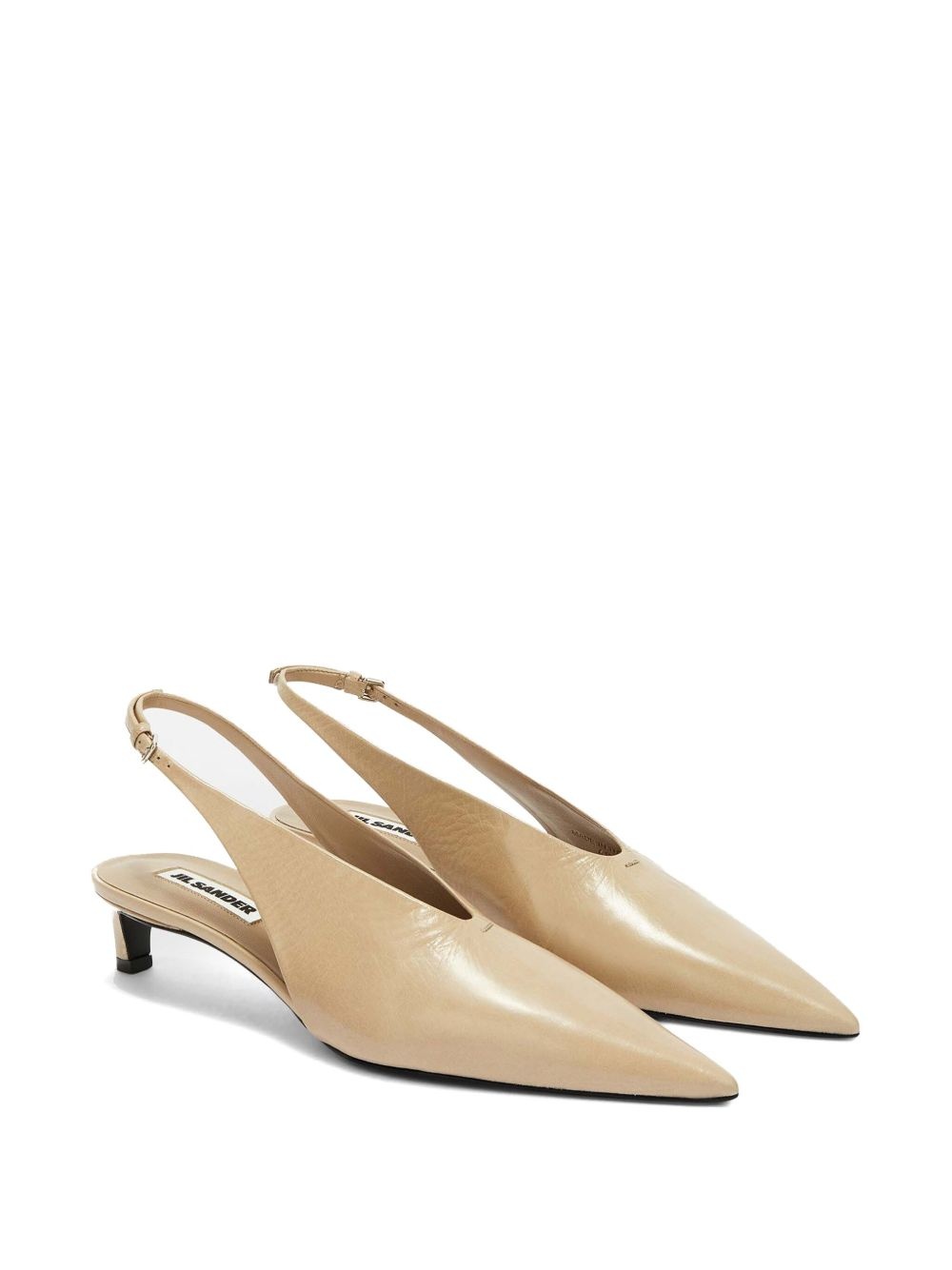 leather slingback pumps - 2