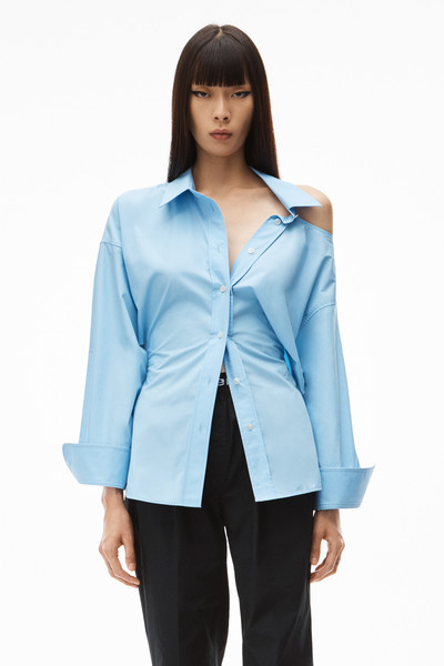 Alexander Wang CUTOUT SHOULDER SHIRT IN COTTON outlook