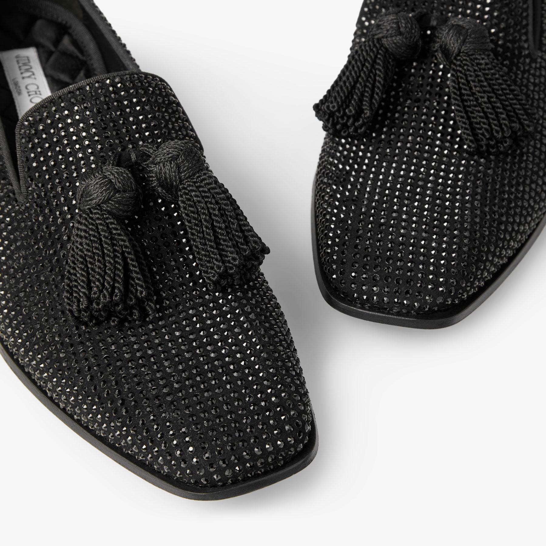 Foxley/m
Black Suede Slippers with Crystals - 3