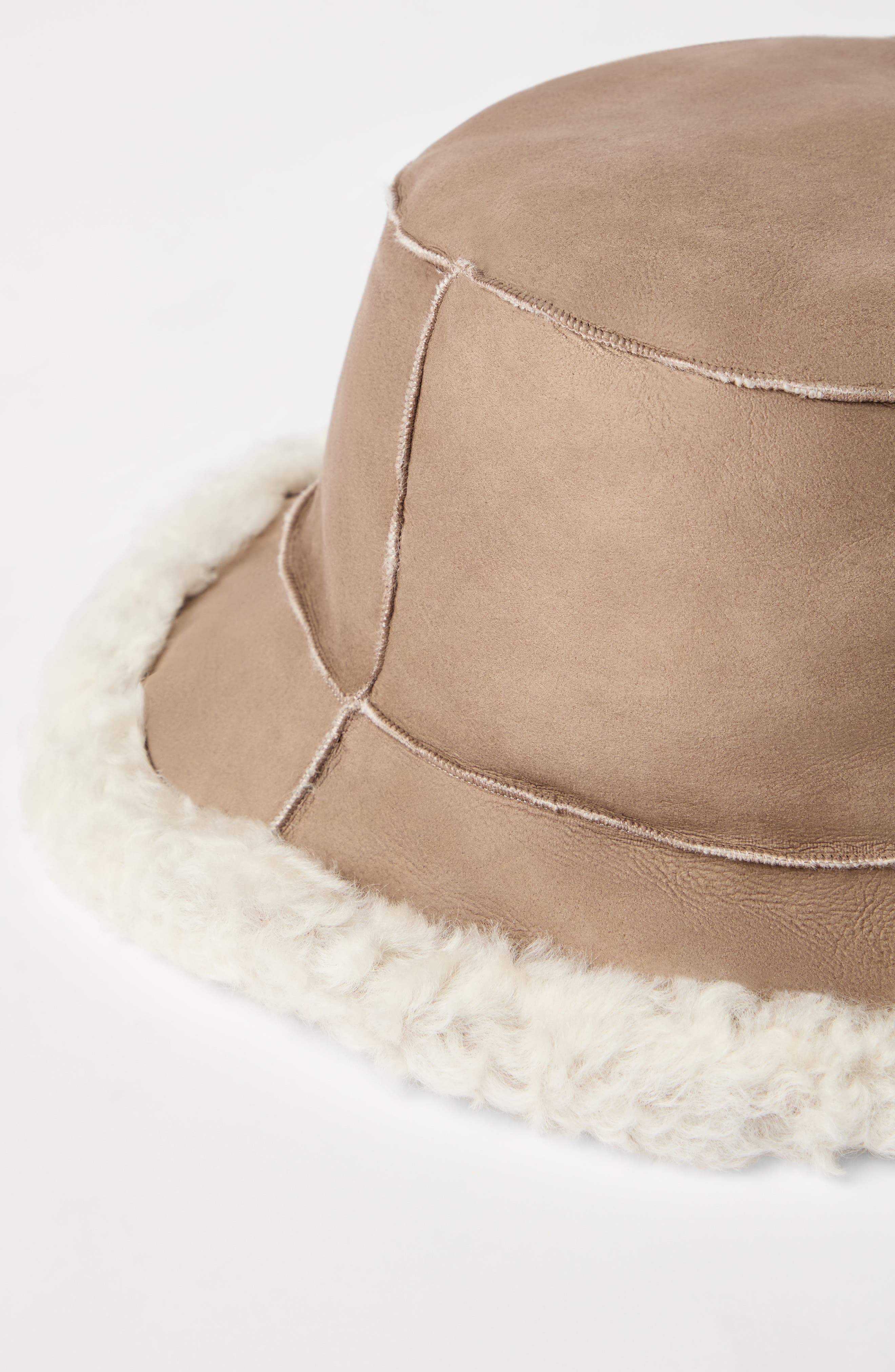 Brunello Cucinelli Shearling bucket hat in Hazelnut at Nordstrom - 3