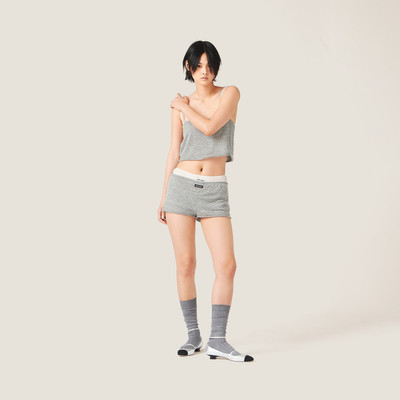 Miu Miu Cashmere and silk shorts outlook