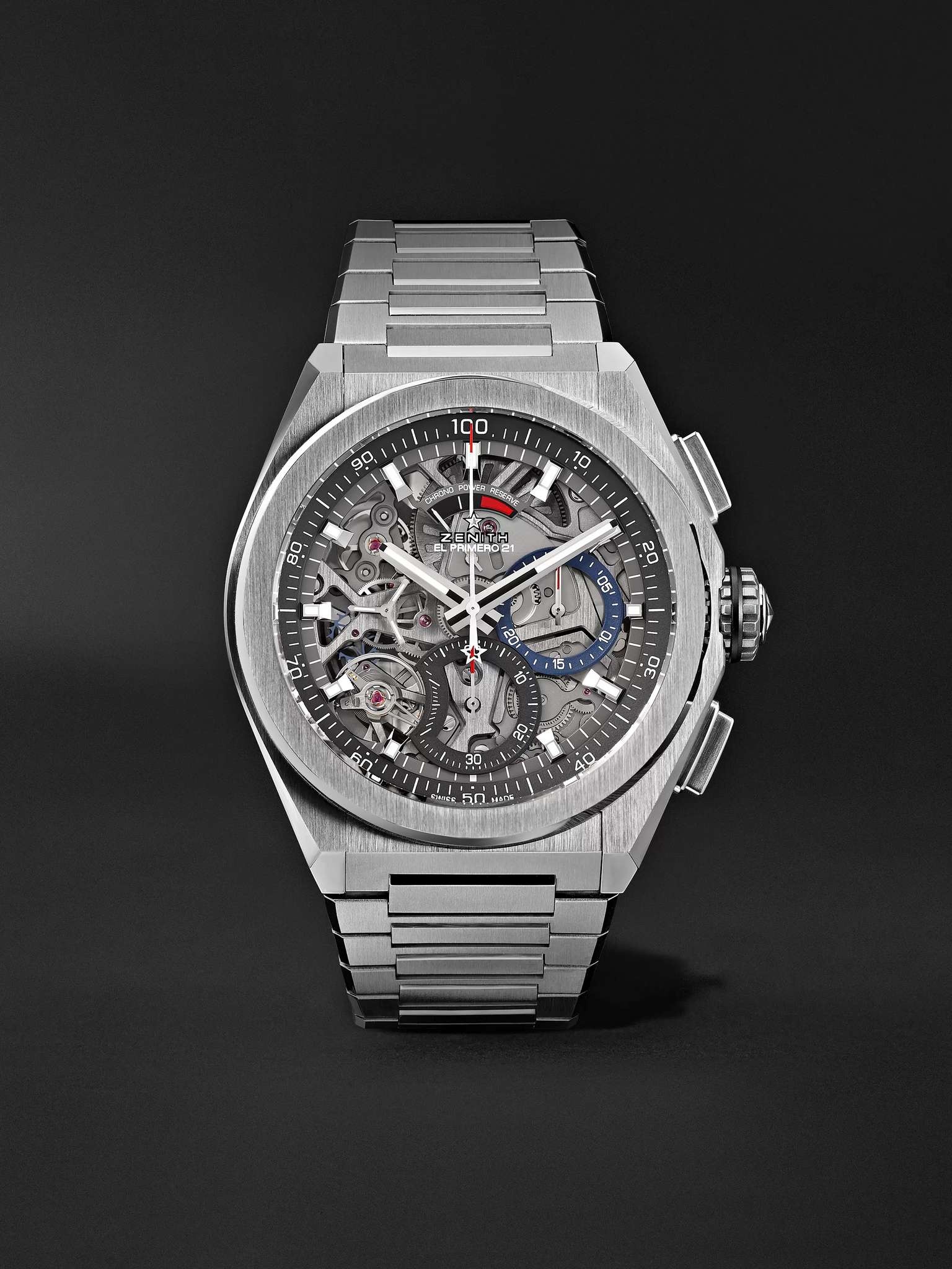 DEFY El Primero 21 Chronograph 44mm Brushed-Titanium Watch, Ref. No. 95.9000.9004/78.M9000 - 1