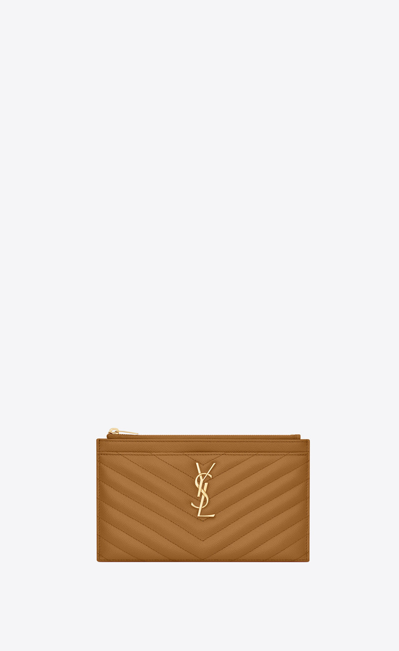 cassandre saint laurent matelassé bill pouch in grain de poudre embossed leather 1