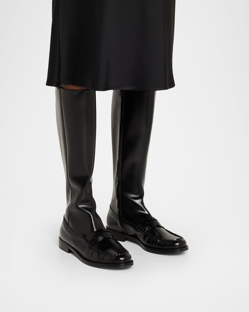 Prada Spazzolato Leather Knee-High Boots outlook