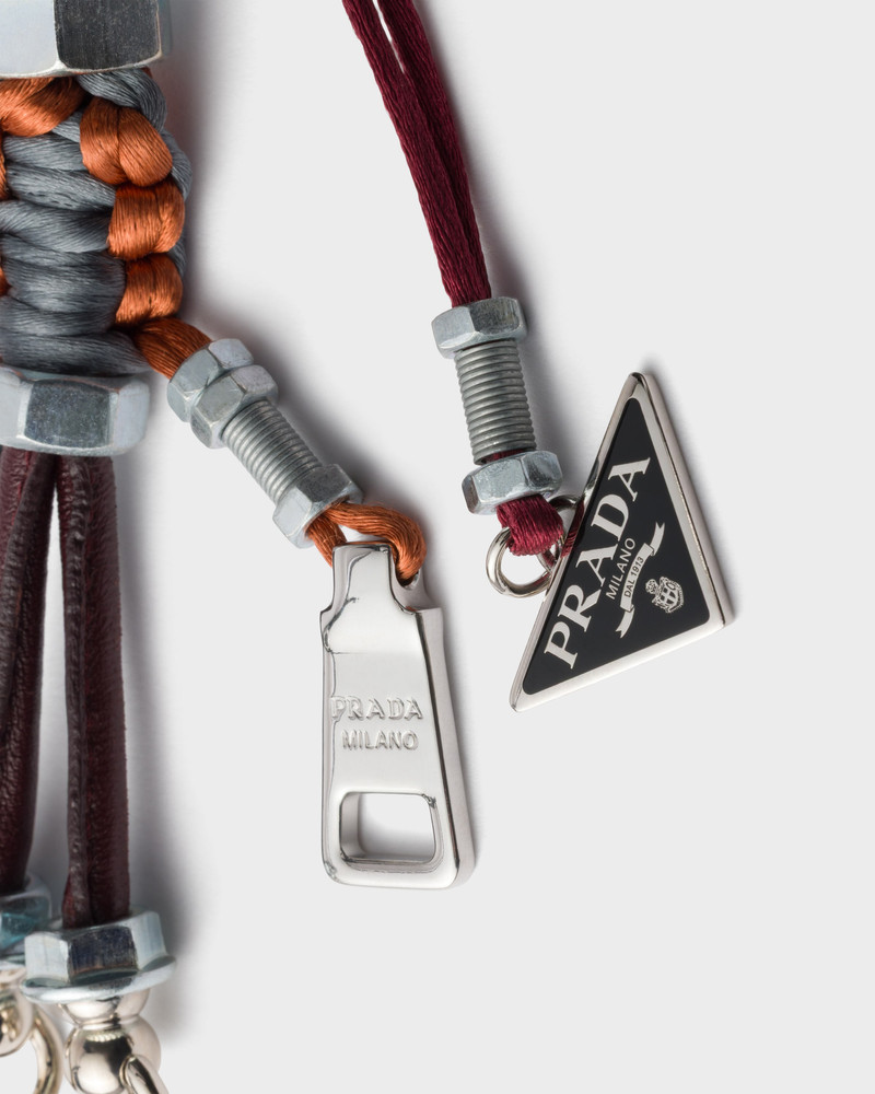 Prada Robot metal key ring charm outlook
