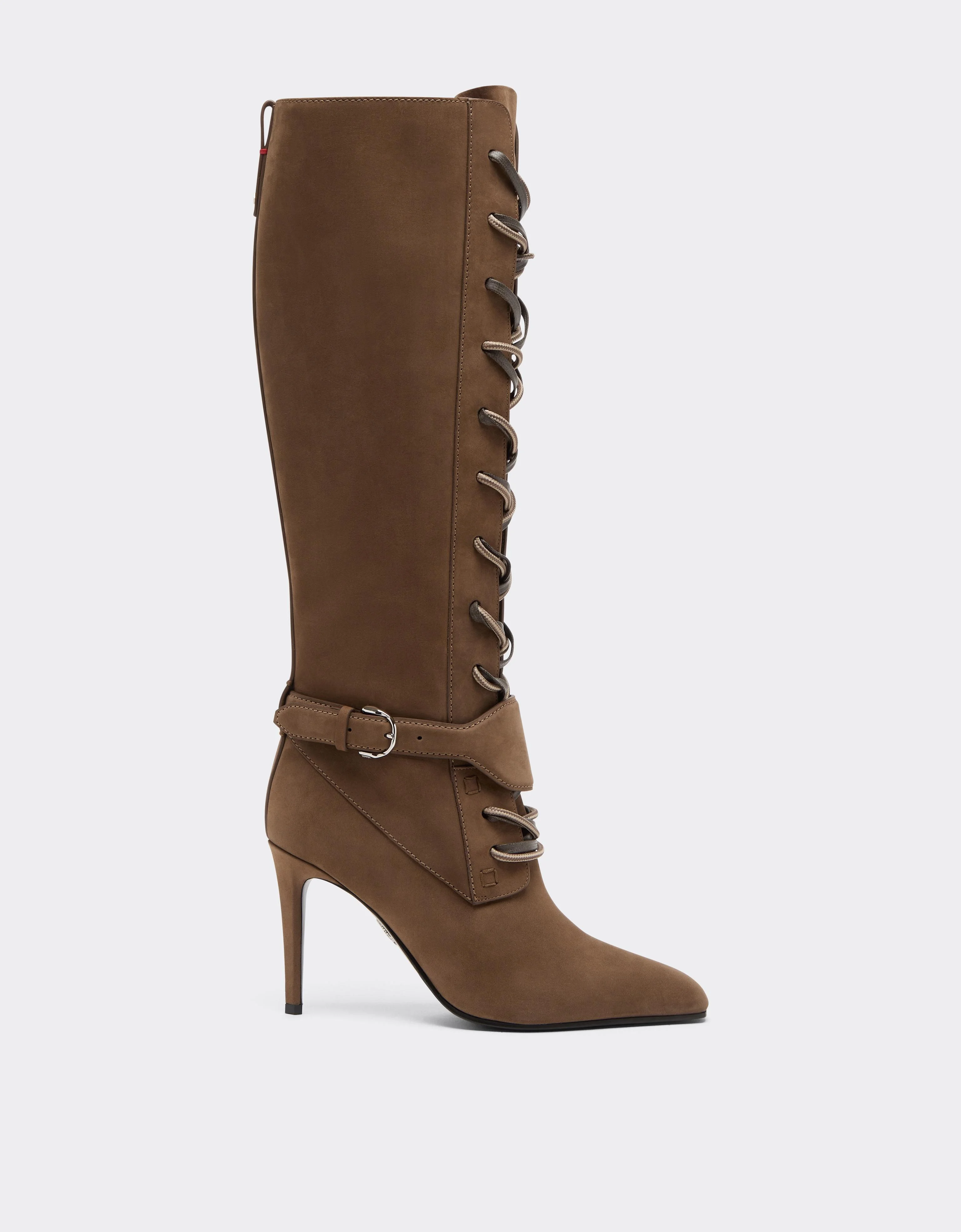 High-top nubuck boot with buckle - 1