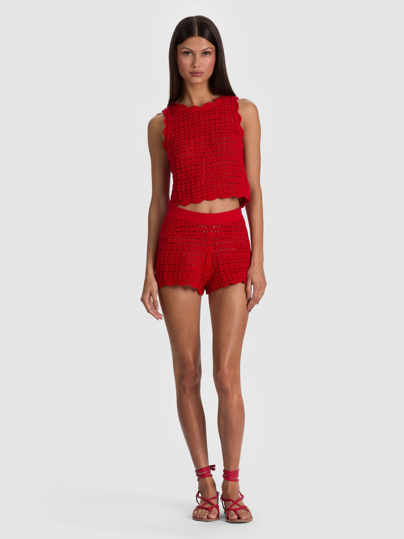 AMITY CROCHET TANK - CHILI PEPPER 2
