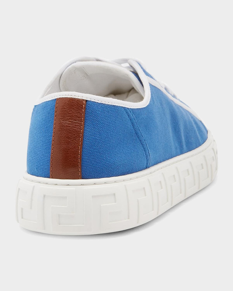 VERSACE JEANS COUTURE Men & apos;s Greca Canvas Sneakers outlook