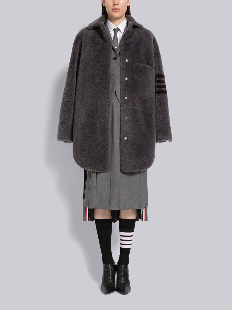 Shearling Supersize 4-Bar Shirtdress 4