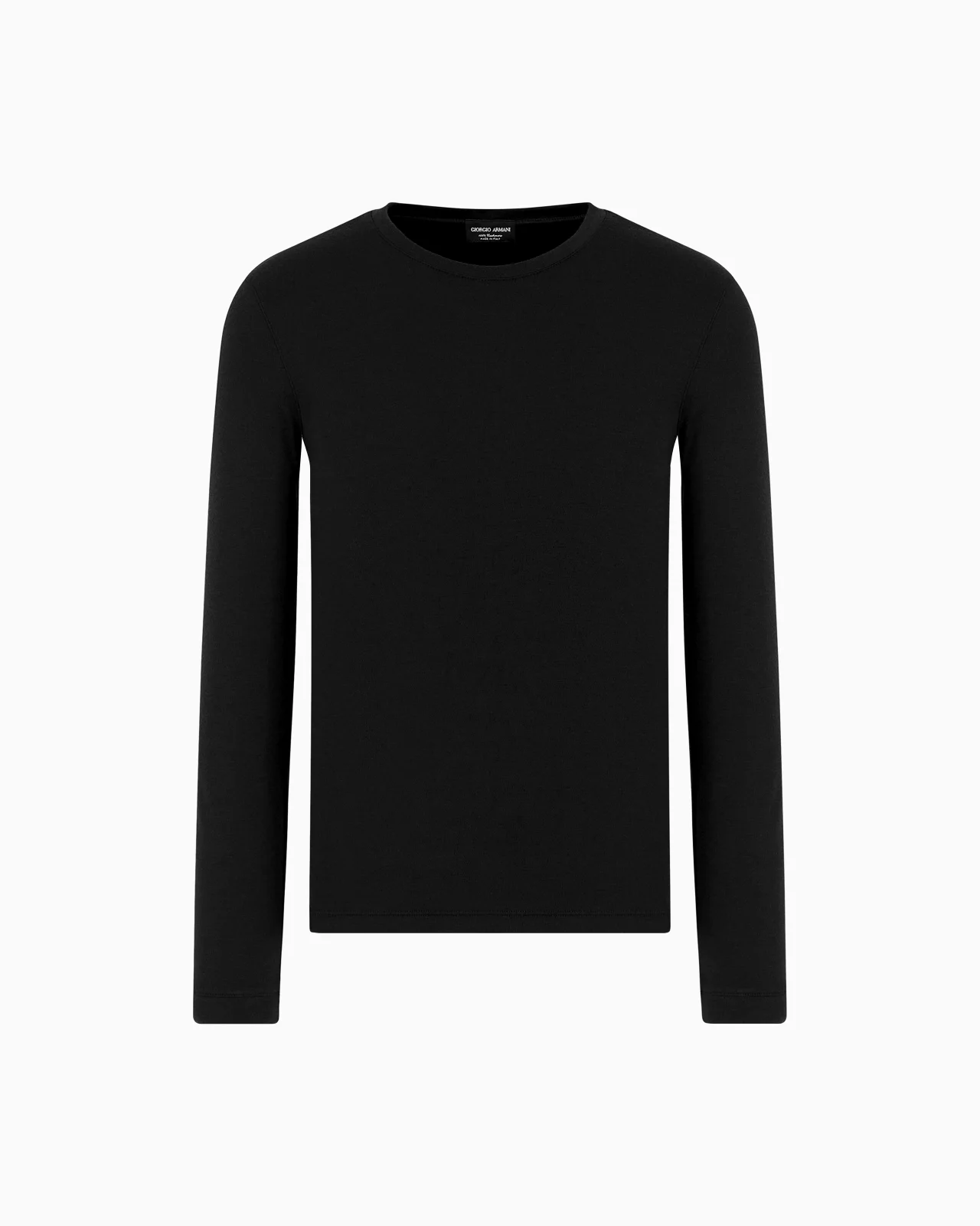 ICON CASHMERE INTERLOCK CREW-NECK JUMPER - 1