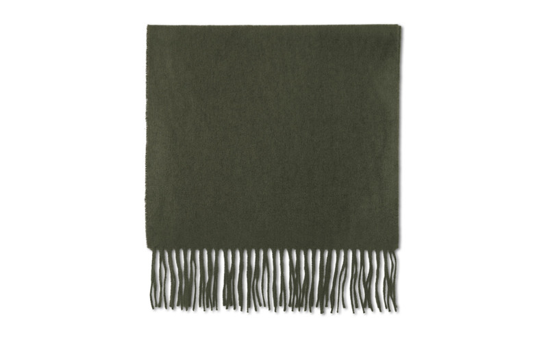 Khaki Cashmere Scarf - 1