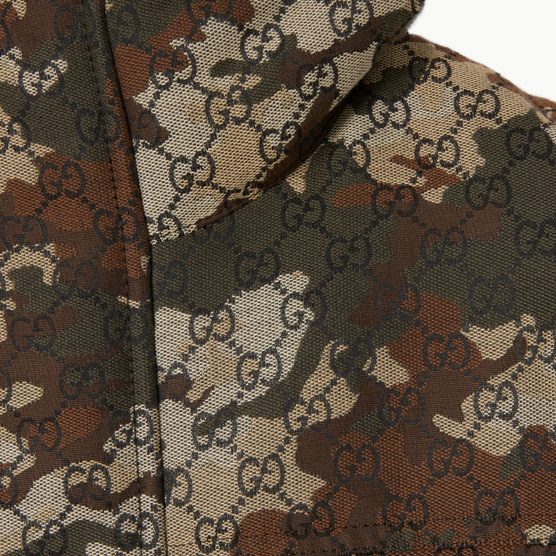 GG marbled cotton jacquard padded jacket 5