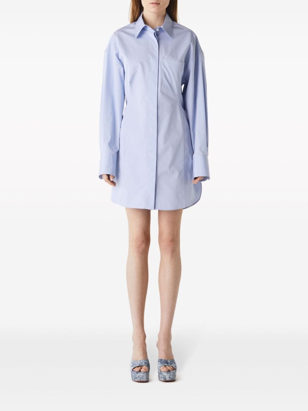 cotton-poplin shirt dress - 2
