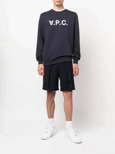 A.P.C. logo-print sweatshirt outlook