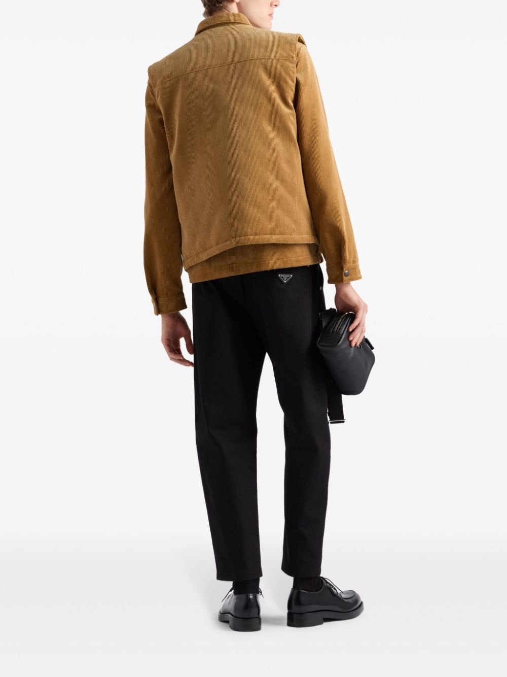 triangle-logo tapered trousers - 3