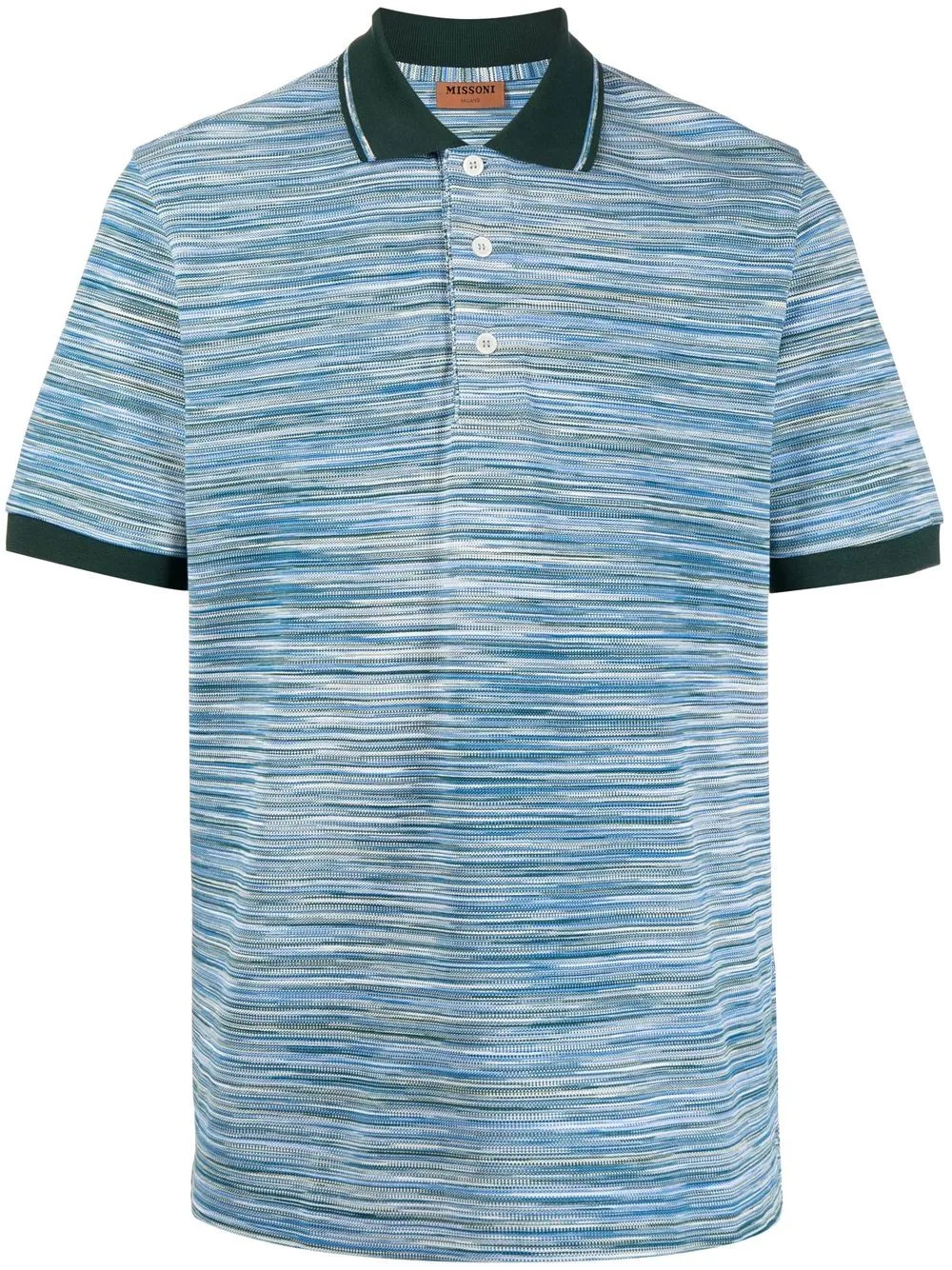 marl-effect polo shirt - 1