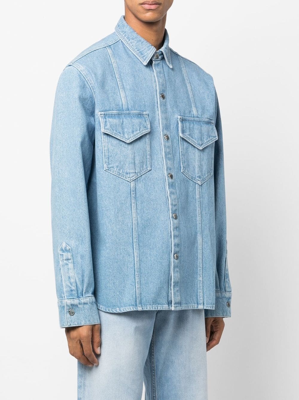 button-up denim shirt - 3