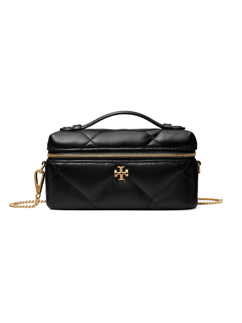 Women's Kira Quilted Leather Vanity Case - Black 1