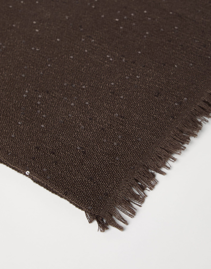 Brunello Cucinelli Cashmere and silk Diamond yarn scarf outlook