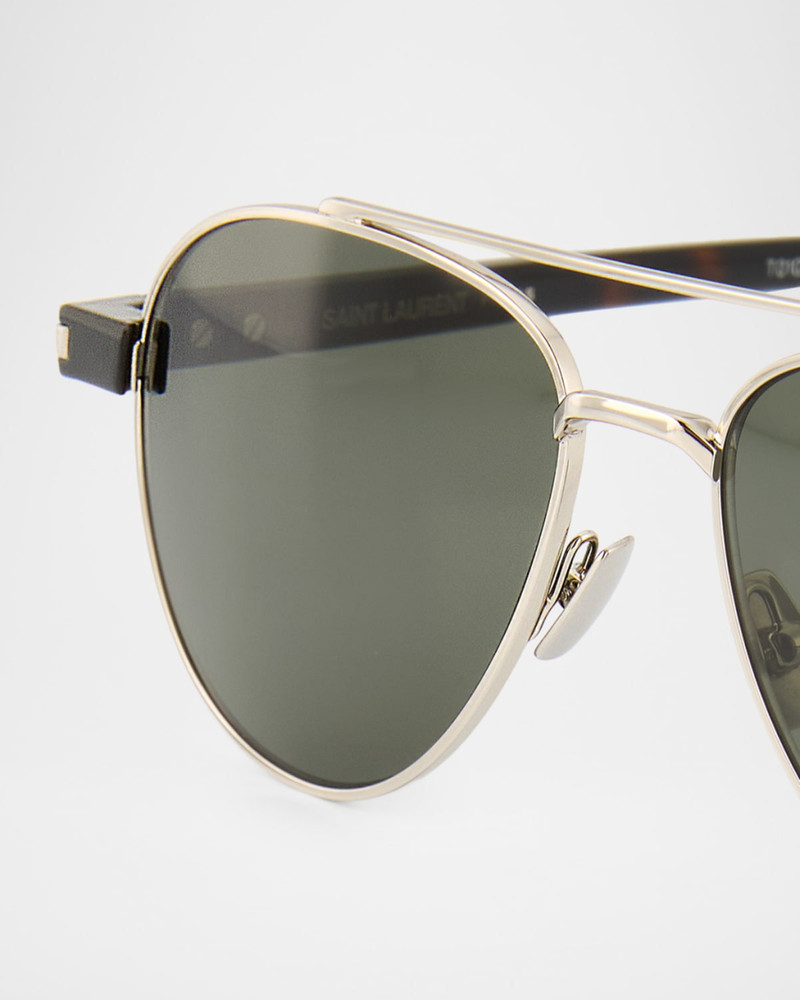Men's Sl 843-002 Double-Bridge Aviator Sunglasses 4
