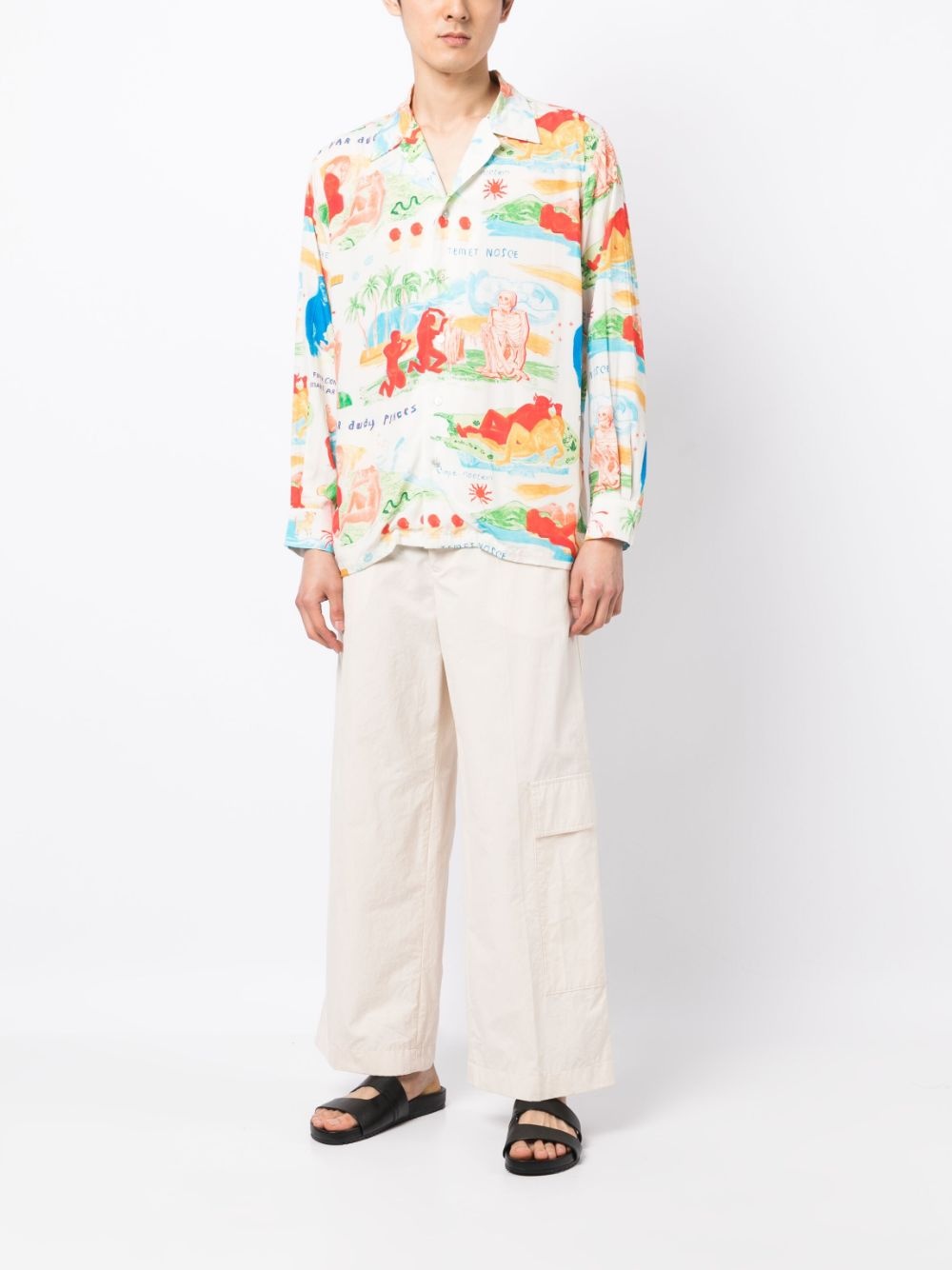 graphic-print long-sleeve shirt - 2