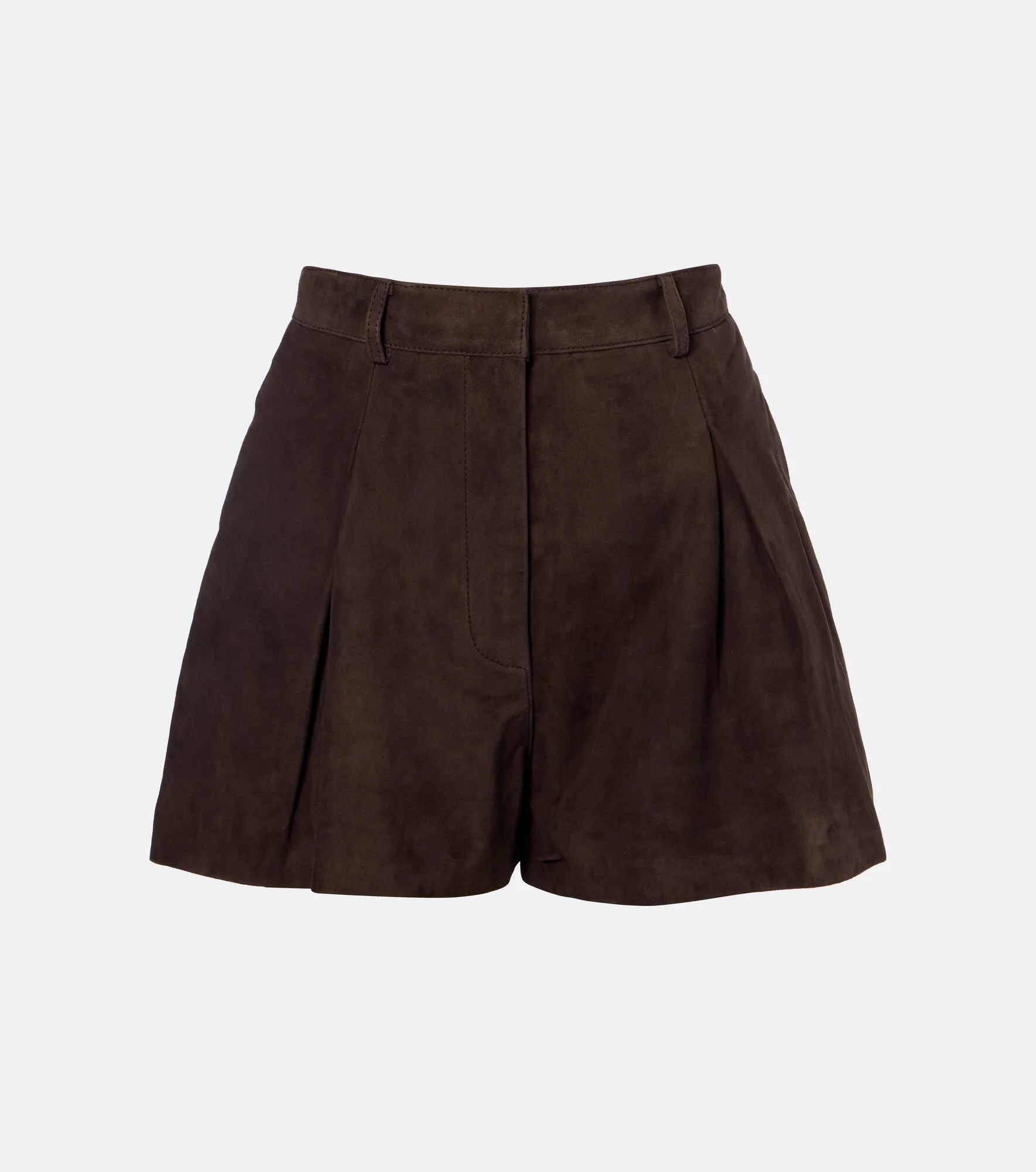 High-rise suede shorts - 1